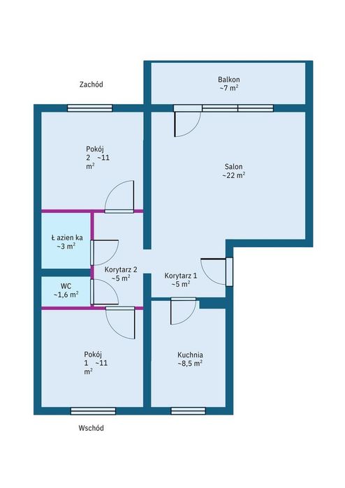 3 pokoje, 67,2 m² | 1 p. | Wesoła, Stara Miłosna | do wykończenia - Widok 3