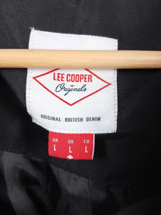 Lee Cooper kurtka damska czarna parka zimowa z kapturem L