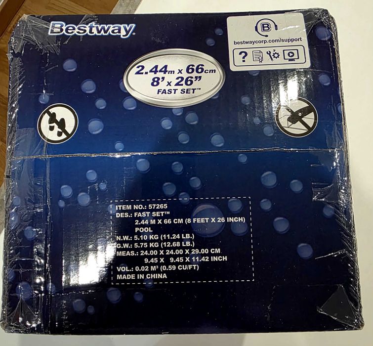 Piscina 244 cm x 66 cm Bestway Fast Set