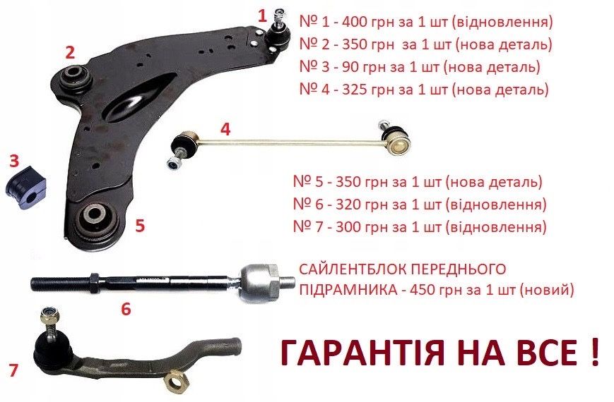 Реставрация  рычагов  Реставрація шарових  Сайлентблоків