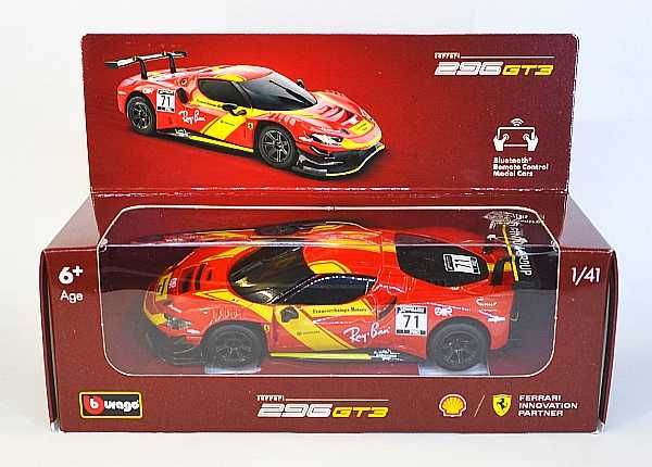 FERRARI 296 GT3  - SHELL 2025 autko sterowane bluetooth model 1:41