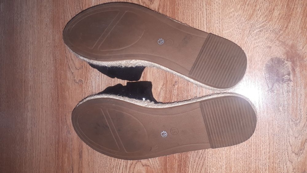 Klapki espadryle czarne roz 37