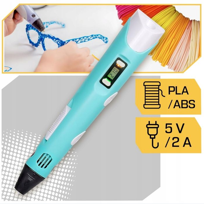 Mini drukarka długopis 3D MAGICZNY + FILAMENT 110 metrów