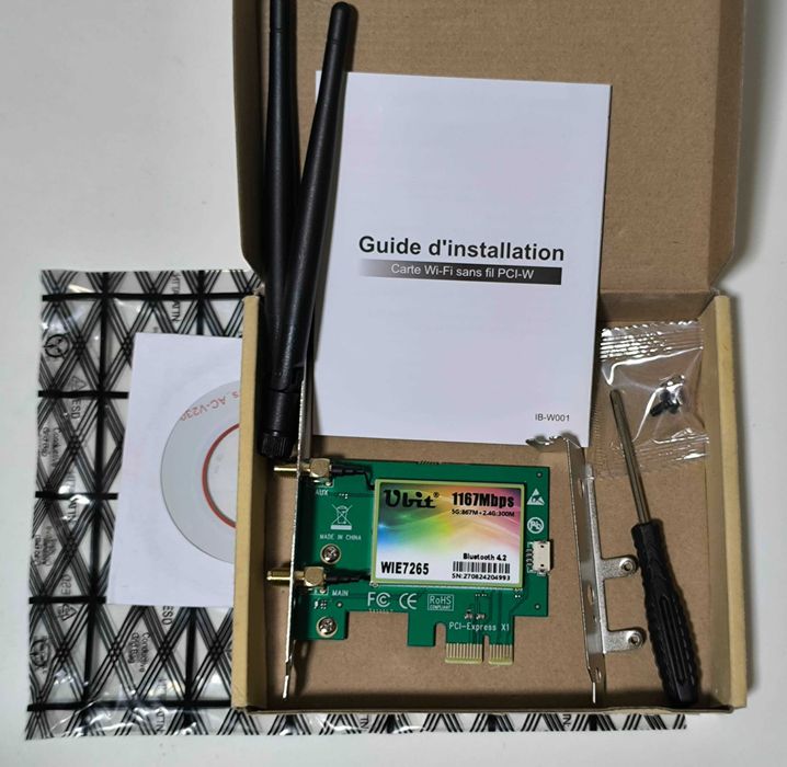 Плата бездротового з’єднання Ubit Wireless AC/WIE 7265 BT4.2 Wi-Fi