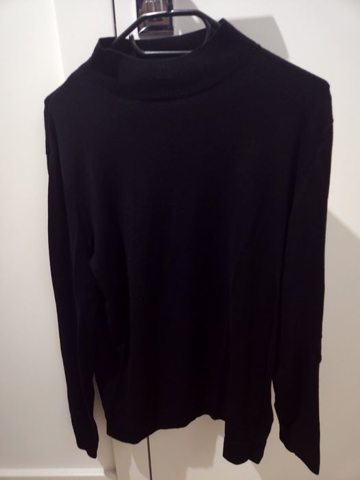 Sweter golf czarny Reserved bawełniany ciepły