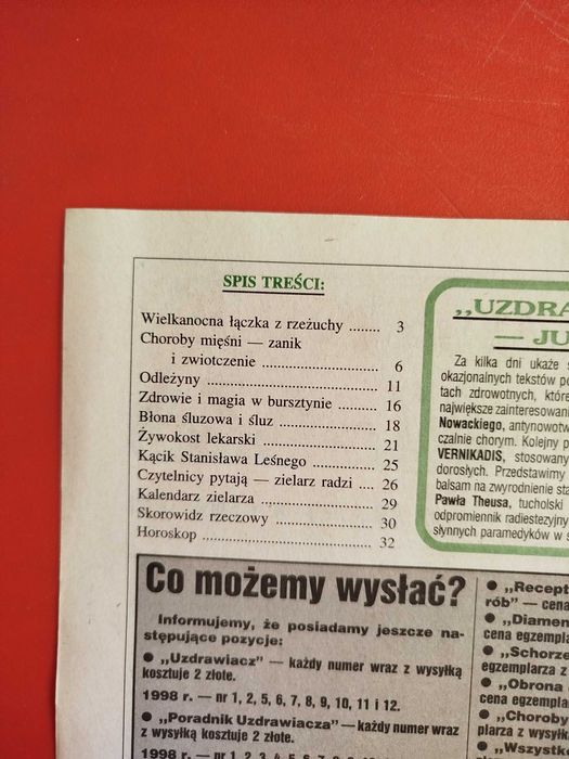 Poradnik uzdrawiacza, kwiecień 1999, nr 4/77