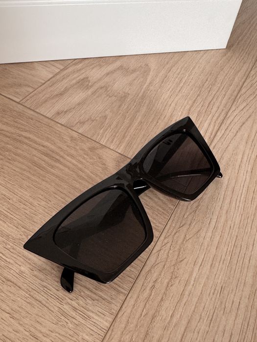 Okulary sloneczne czarne kocie modne eleganckie damskie