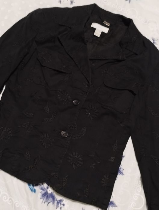 Casaco preto mulher tamanho S mango