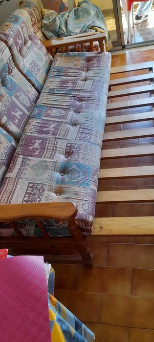 Conjunto sala: moveis e sofá cama - Armação de Pera