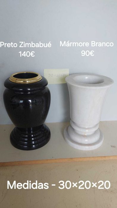Artigos Fúnebres - Vasos e Janinhas em Mármore e Granito para Campas