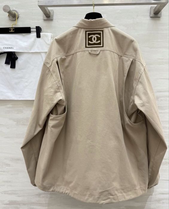 Kurtka parka chanel sportowa khaki beż