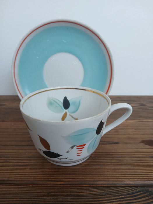 Пара чайна стара Городниця чашка блюдце Баранівка Полонне  сервіз