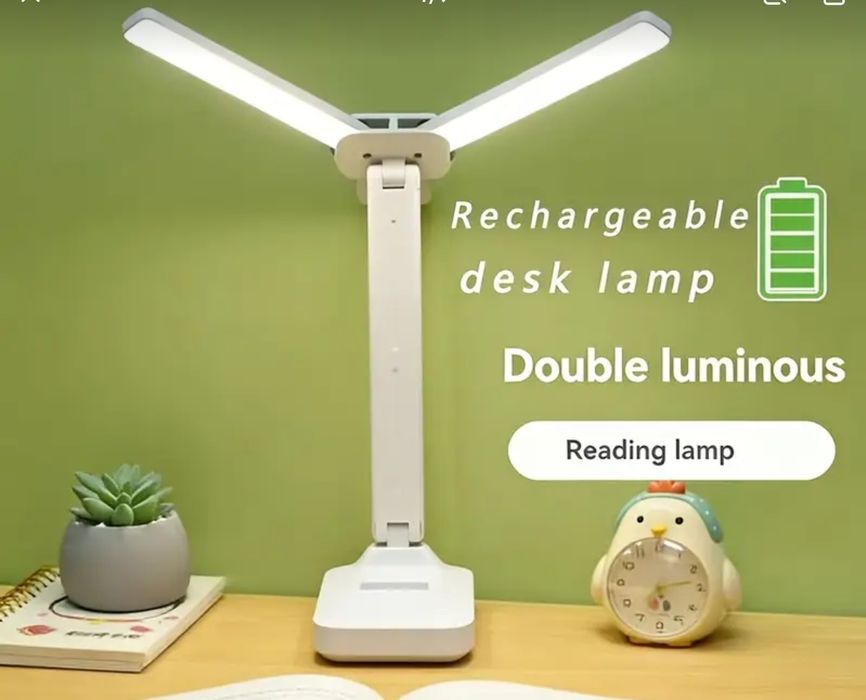 Светодиодная аккумуляторная настольная лампа сенсорная 3 режима