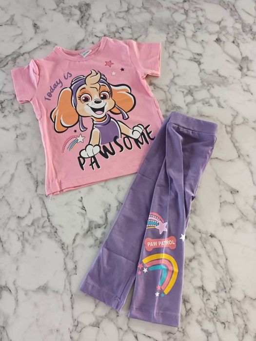 Komplet Skye Psi Patrol koszulka leginsy 3/4 110