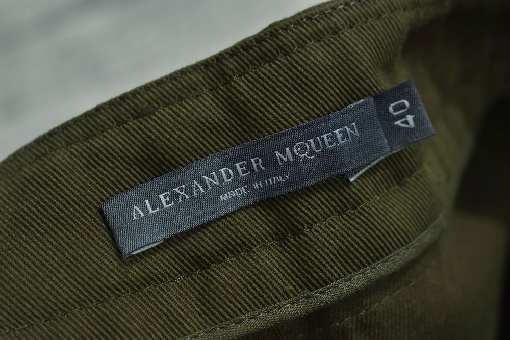 Alexander Mcqueen Spodnie Damskie Cargo Wełniane Panele 40
