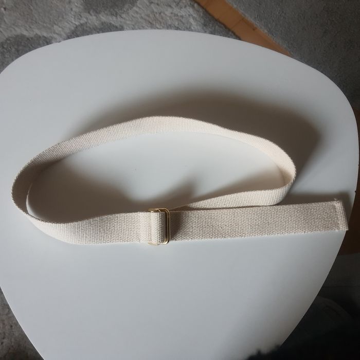 Pasek parciany damski beż 115 cm