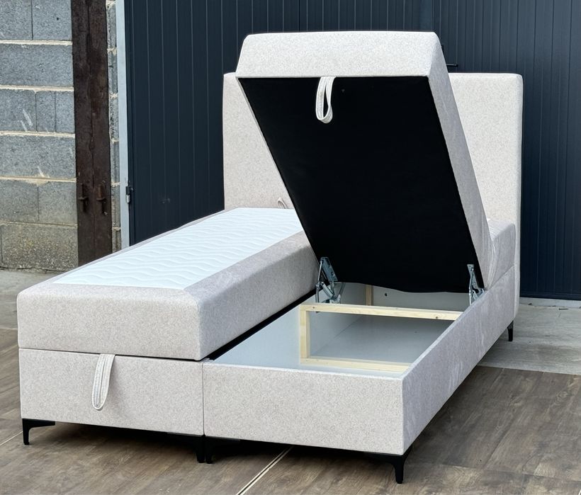 Łóżko kontynentalne 140x200 Relaks regulowany zagłówek materac