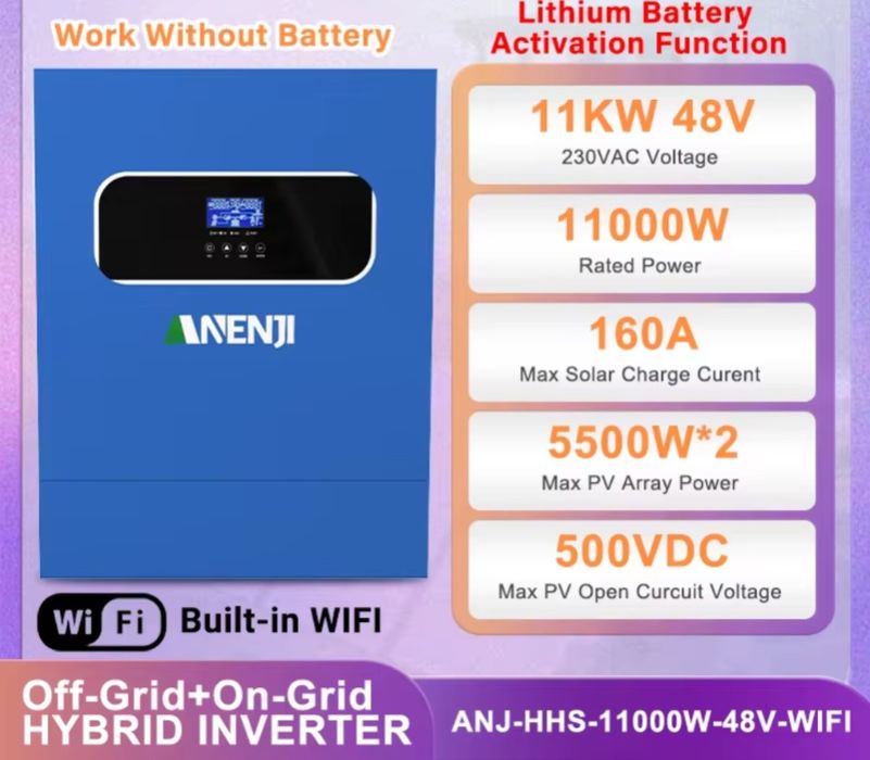 Інвертор Anenji 11 KW 48 V, новий