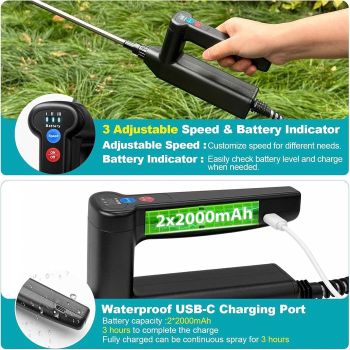 SYLSTAR Opryskiwacz ciśnieniowy 8 l, 7,4 V