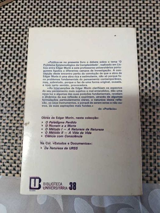 O problema epistemológico da complexidade, Edgar Morin