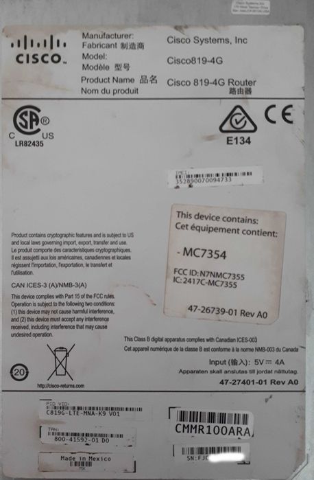 Cisco C819G-LTE-K9