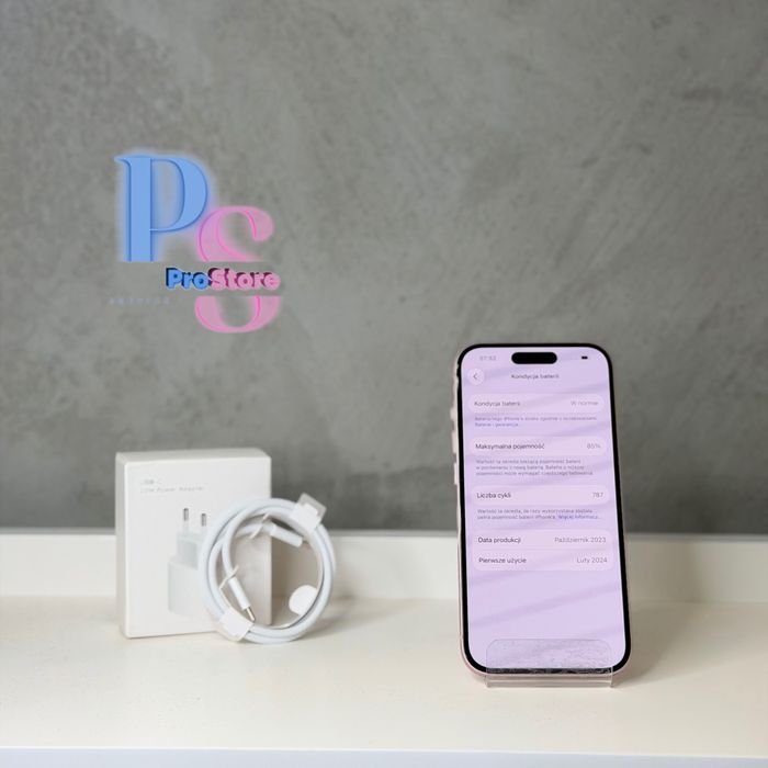 Apple iPhone 15 128GB Pink | Bateria 85% | Sklep Gwarancja FV