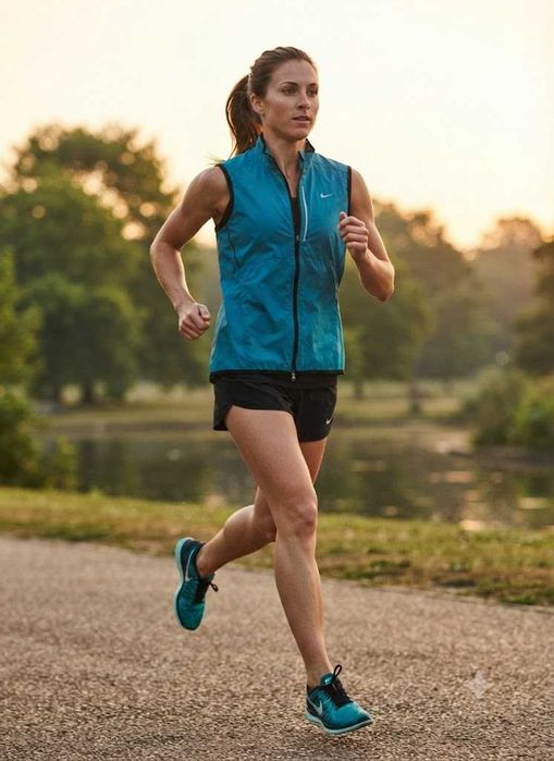 Nike Running рр М-L женский жилет беговой двойной бегунок
