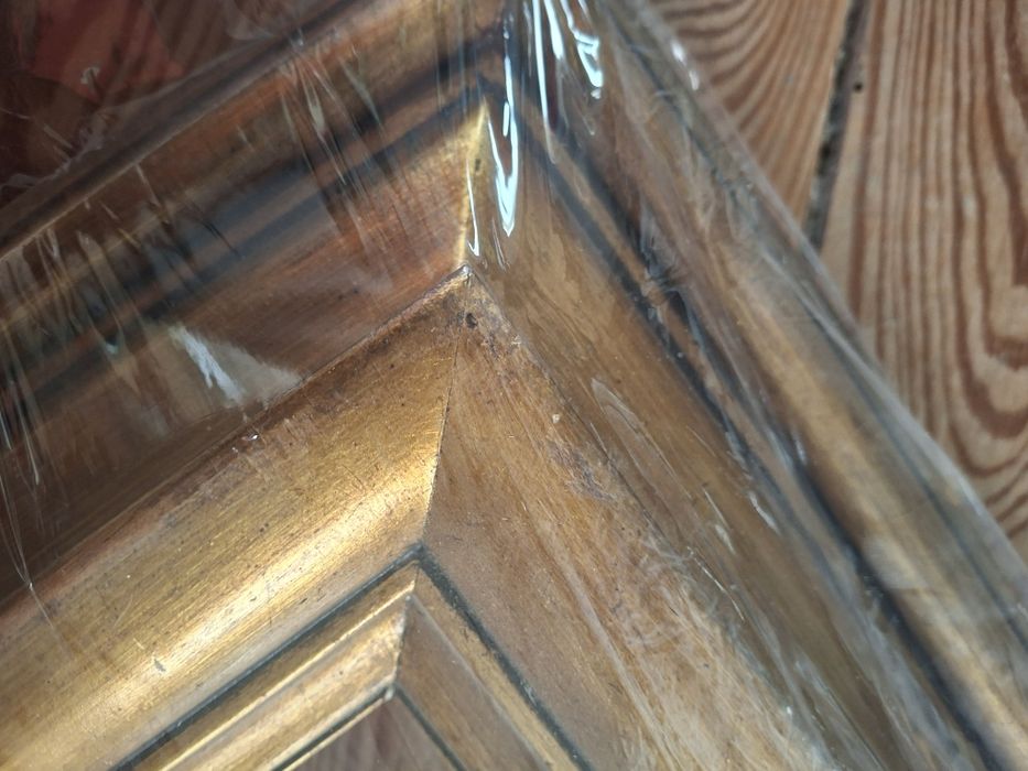 Excelente moldura em madeira para tela cerca 30 x 36