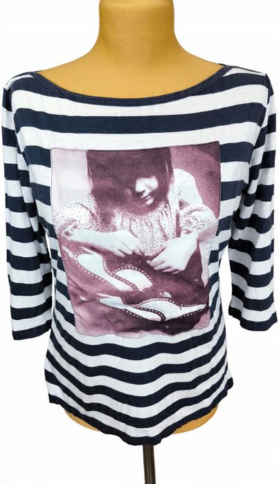 Mango koszulka bluzka z rękawem 3/4 s/m