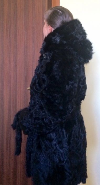 Шуба козлик черная