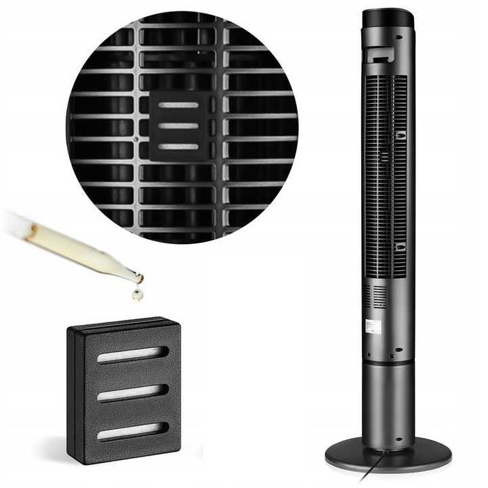 Wentylator Kolumnowy Podłogowy Stojący Jonizacja WiFi Aroma + Pilot