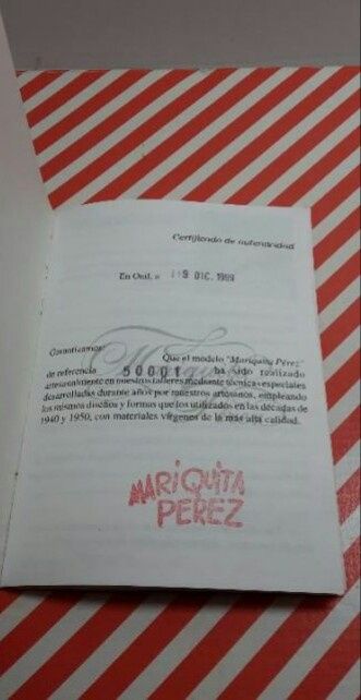 Antiga boneca Mariquita Perez 1990