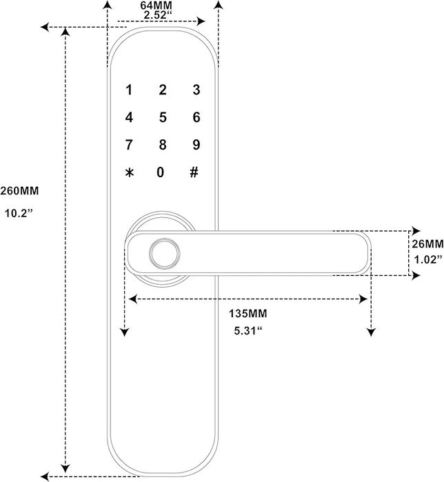 HAIFUAN M20 Bluetooth Digital Lock, Desbloqueio com impressões digitai