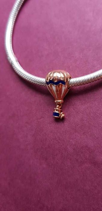 charms zawieszka srebro 925 rose gold balon