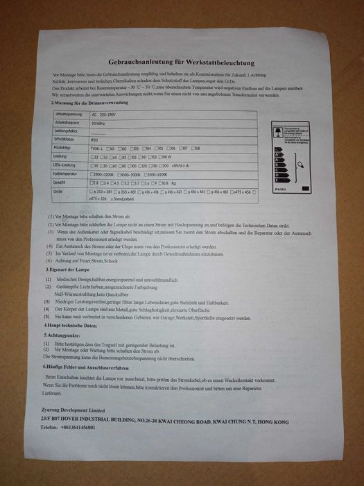 Projetor Lâmpada LED 70 W, doméstico ou industrial