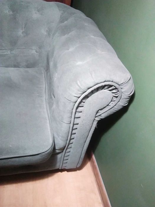 Sofa zieleń pikowana bardzo ładna