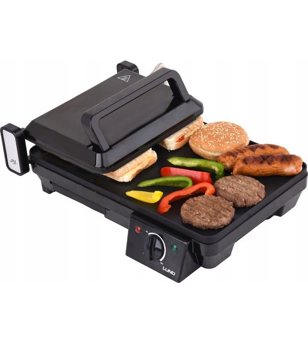 Duży elektryczny rozkładany grill domowy grillowanie cały rok