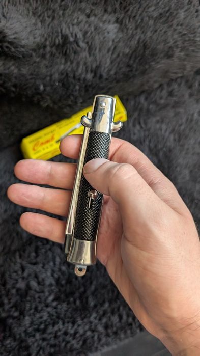 Карманная выдвижная расческа для волос на кнопке складная barber