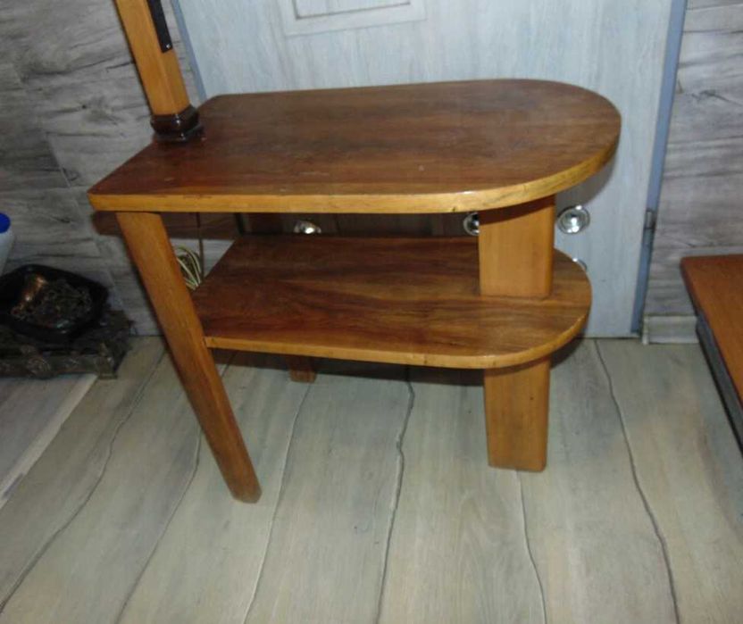 Lampa podłogowa,stojąca,art deco,drewniana