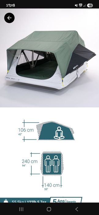 Sprzedam namiot dachowy. Namiot na dach quechua. Decathlon