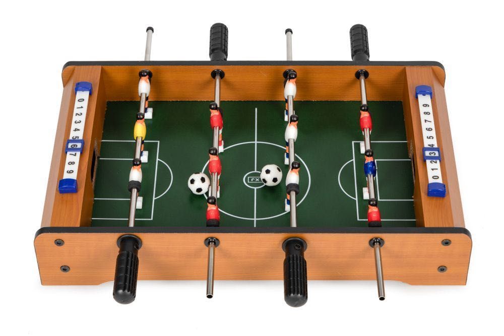 Piłkarzyki stołowe prawdziwe drewniane dla dzieci zabawka + 2 piłki