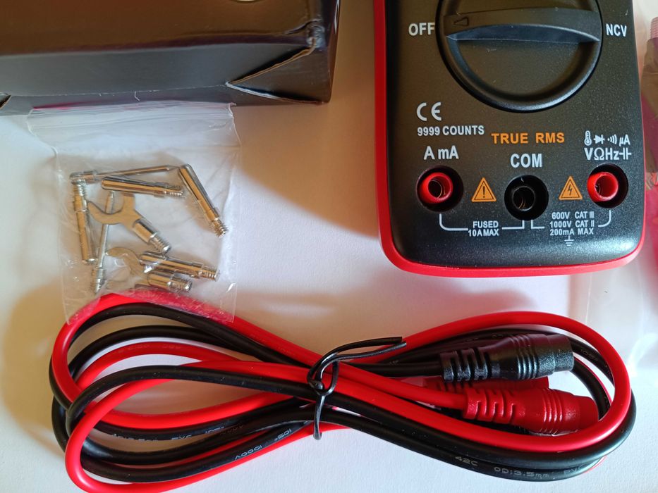 Мультиметр цифровой ANENG AN8009 Pro Red Full Kit,  полный комплект