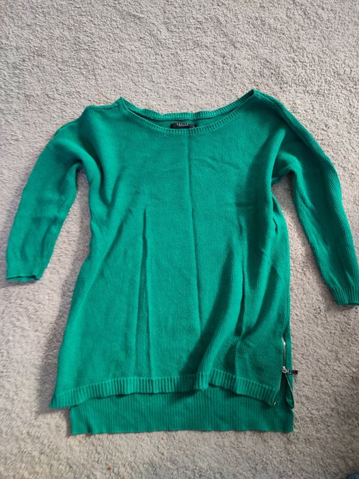 Mohito zielony sweter głęboka zieleń trawiasta oversize luzny 38