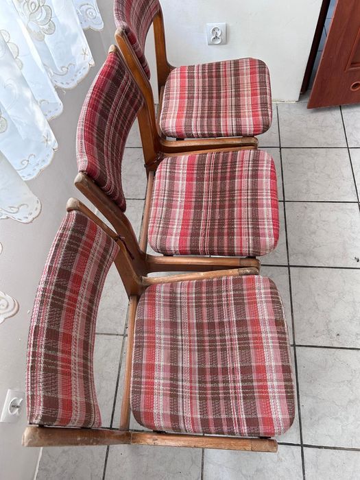 Krzesła PRL vintage art deco