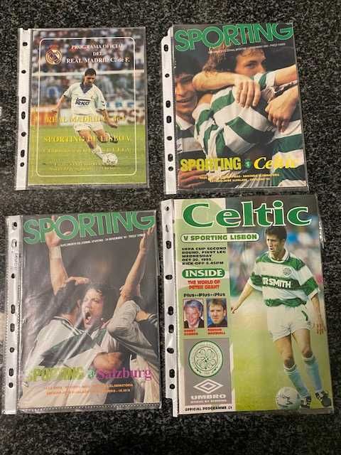 Coleção de Programas de Jogo Sporting CP (Anos 90) – Taça UEFA e Liga dos Campeões