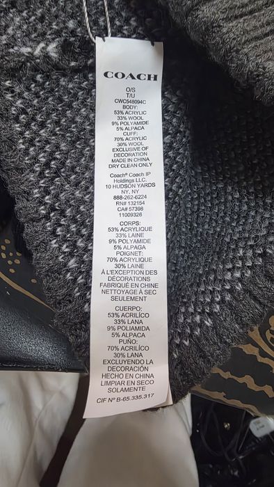 Gorro e luvas coach original