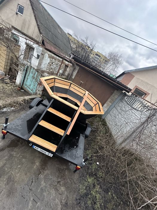 Чан на колесах на прицепе | Отдых премиум уровня у вас дома, на даче