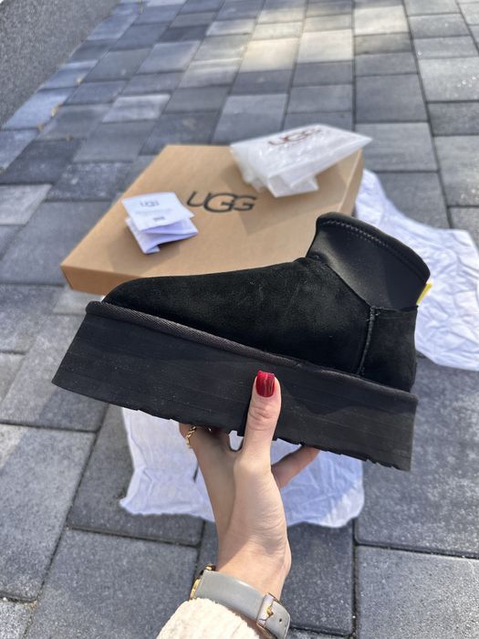 Уггі Ugg Classic Mini Dipper Boot Black 5см Угг 36-41