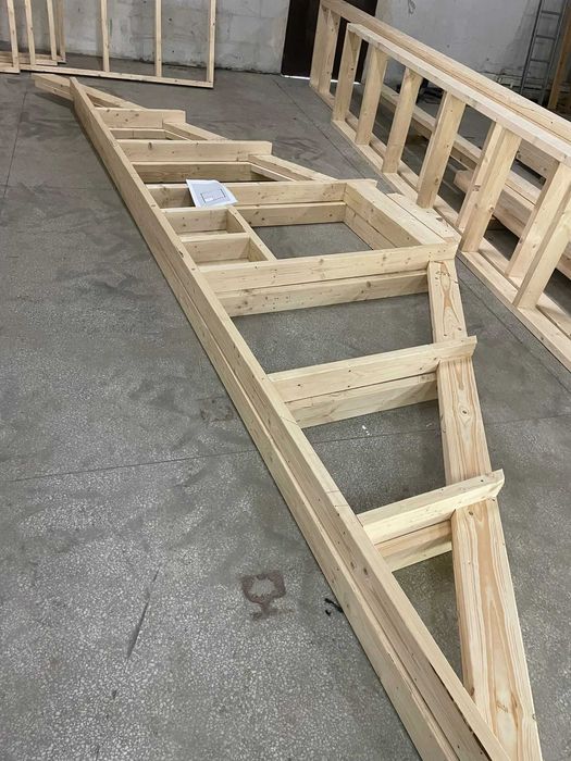 Konstrukcja drewniana szkielet domu 35 m2 z antresolą lub piętrem