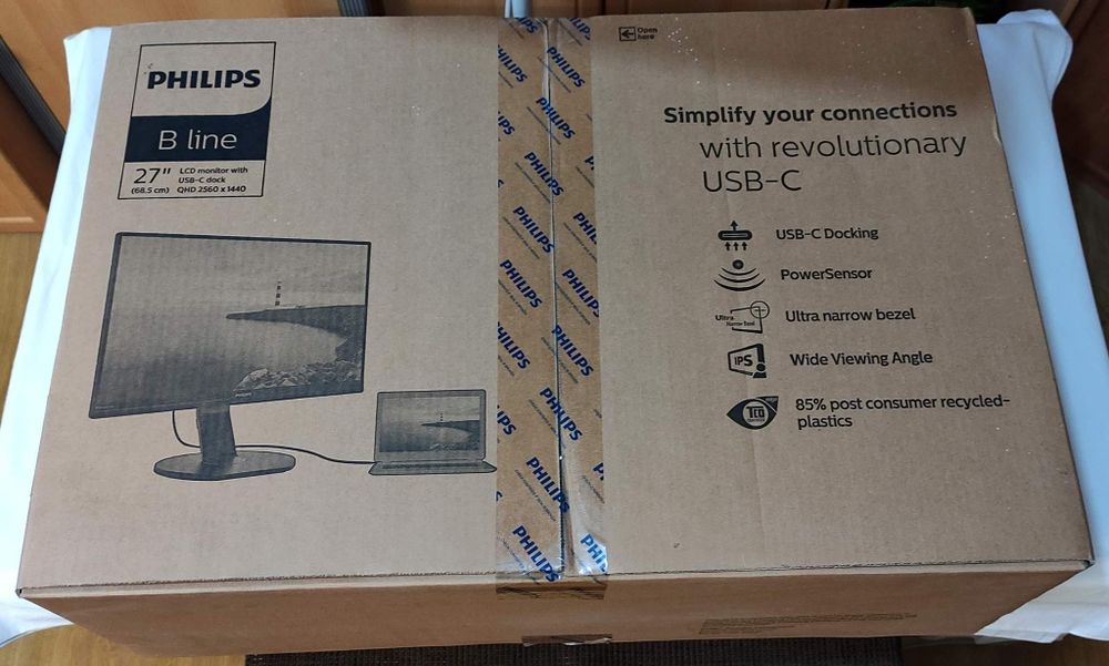 Monitor PHILIPS 272B7QUPBEB/00 27" 2560x1440px IPS QuadHD,USB-C Nowy